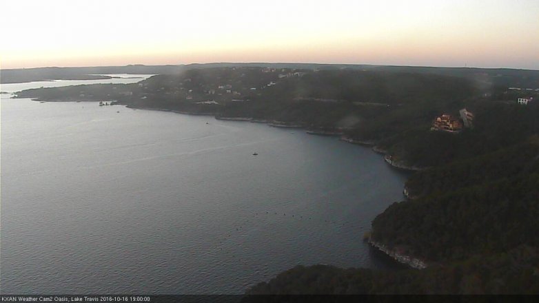 Lake Travis webcam, October 16, 2016 6:30 PM CT