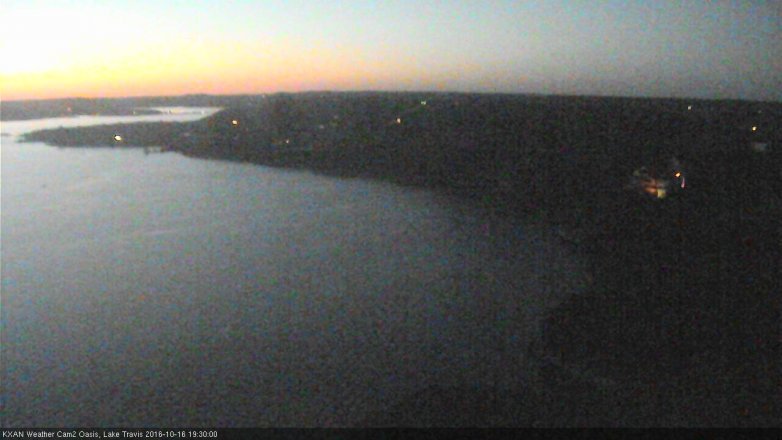 Lake Travis webcam, October 16, 2016 6:55 PM CT