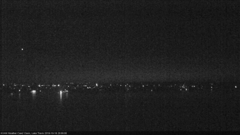 Lake Travis webcam, October 16, 2016 7:10 PM CT