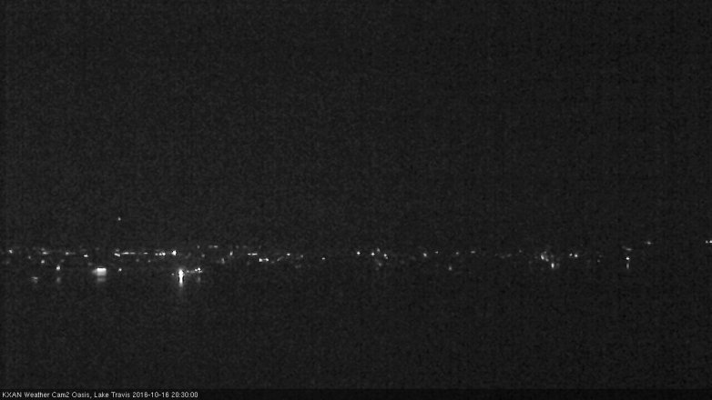 Lake Travis webcam, October 16, 2016 7:40 PM CT