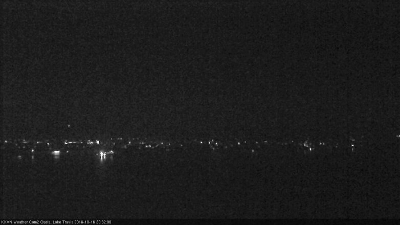 Lake Travis webcam, October 16, 2016 8:00 PM CT