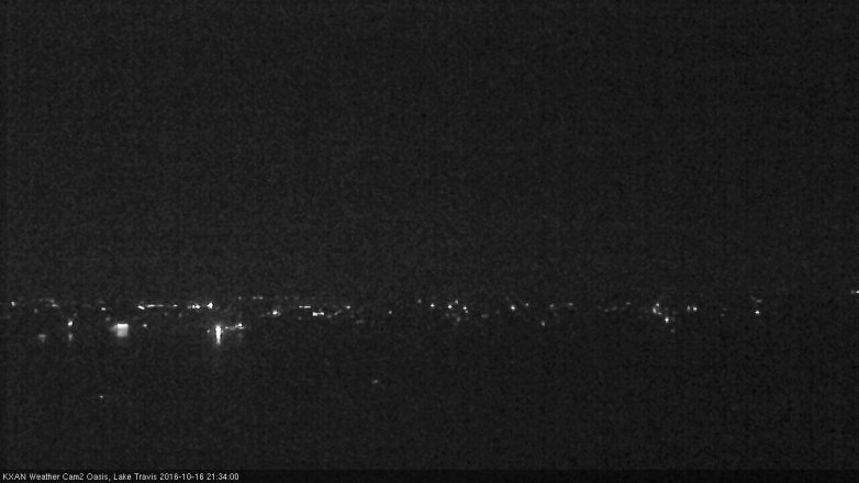 Lake Travis webcam, October 16, 2016 8:50 PM CT