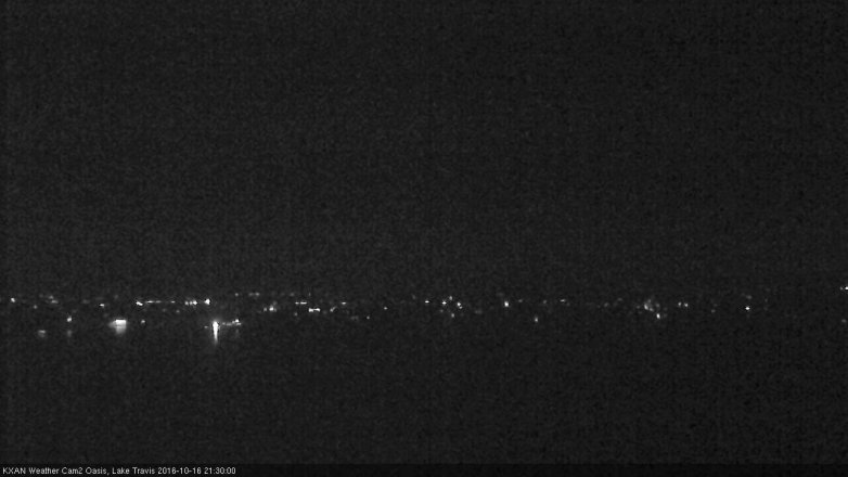 Lake Travis webcam, October 16, 2016 9:00 PM CT