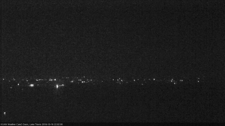 Lake Travis webcam, October 16, 2016 9:30 PM CT