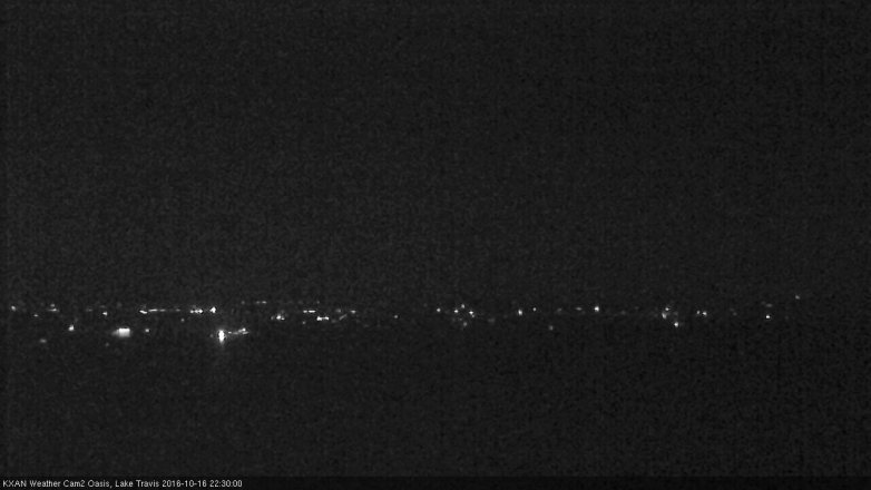 Lake Travis webcam, October 16, 2016 9:45 PM CT
