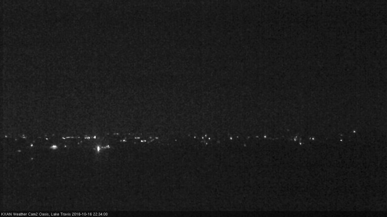 Lake Travis webcam, October 16, 2016 10:05 PM CT