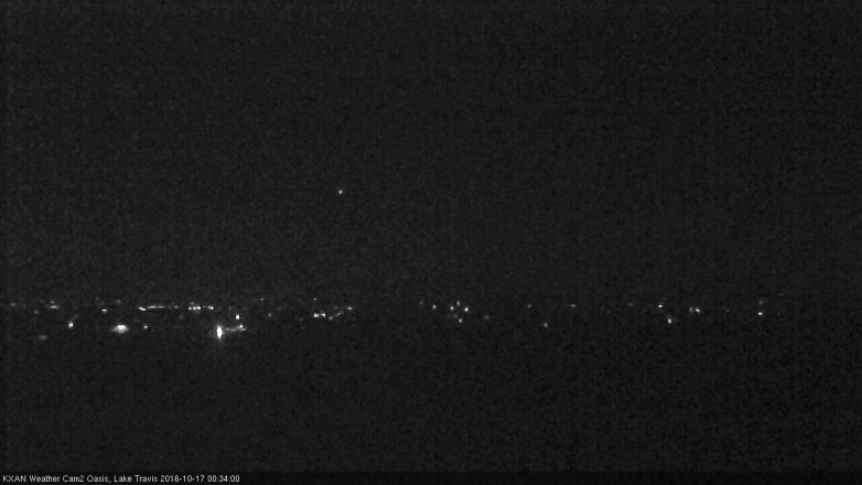 Lake Travis webcam, October 16, 2016 11:40 PM CT