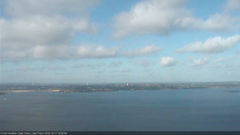 Lake Travis webcam, October 17, 2016 9:15 AM CT