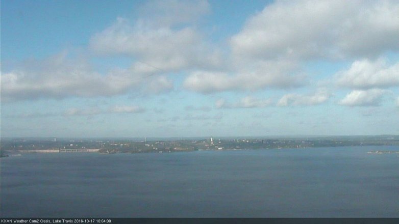 Lake Travis webcam, October 17, 2016 9:25 AM CT