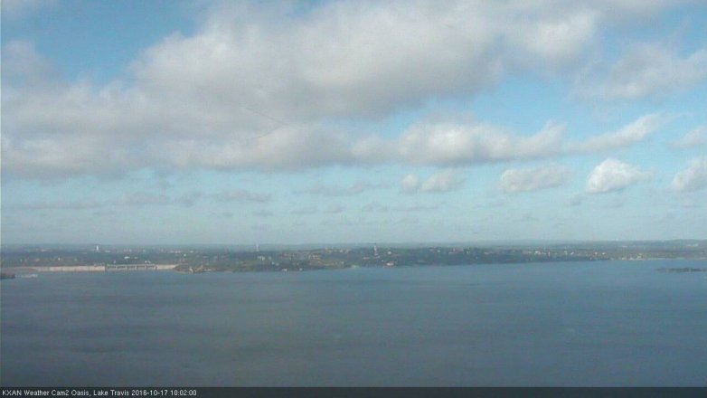 Lake Travis webcam, October 17, 2016 9:30 AM CT