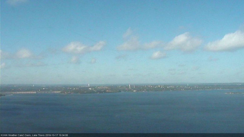 Lake Travis webcam, October 17, 2016 10:05 AM CT