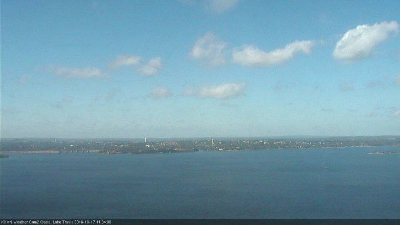 Lake Travis webcam, October 17, 2016 10:25 AM CT