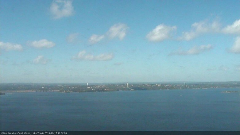 Lake Travis webcam, October 17, 2016 10:30 AM CT