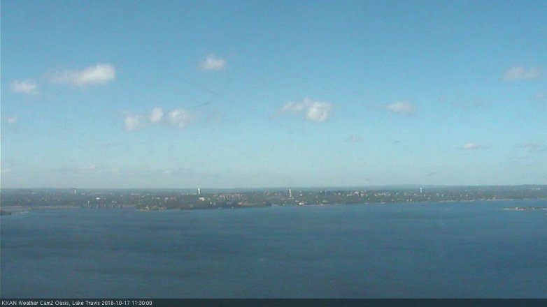 Lake Travis webcam, October 17, 2016 10:45 AM CT