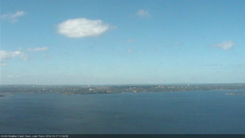 Lake Travis webcam, October 17, 2016 10:55 AM CT