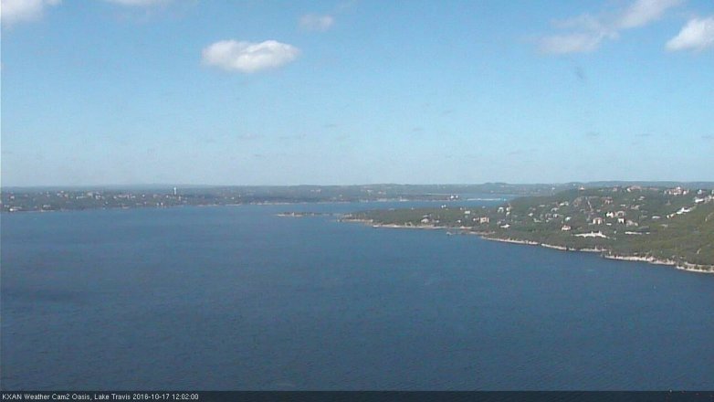 Lake Travis webcam, October 17, 2016 11:30 AM CT