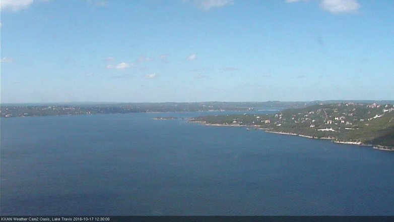 Lake Travis webcam, October 17, 2016 11:45 AM CT