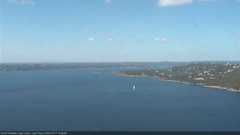 Lake Travis webcam, October 17, 2016 12:15 PM CT