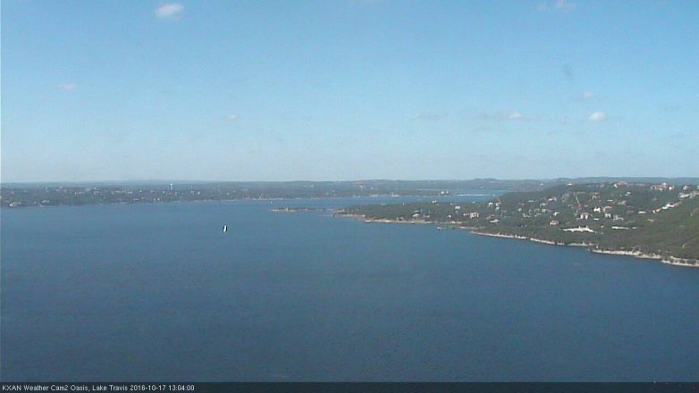 Lake Travis webcam, October 17, 2016 12:30 PM CT