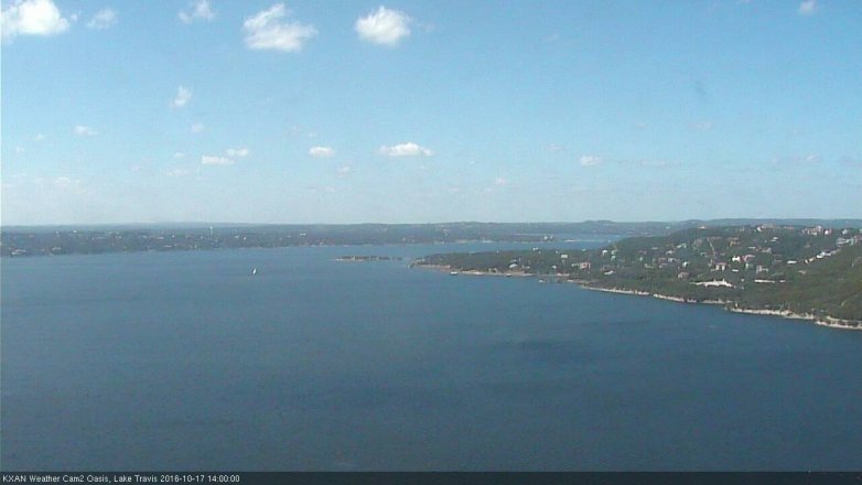 Lake Travis webcam, October 17, 2016 1:10 PM CT