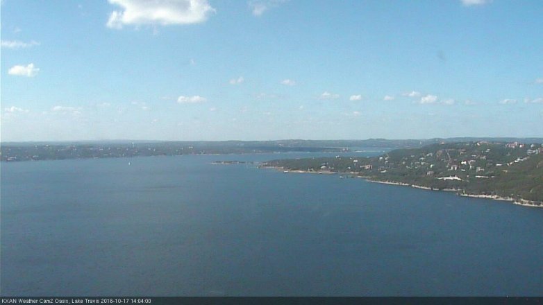 Lake Travis webcam, October 17, 2016 1:25 PM CT