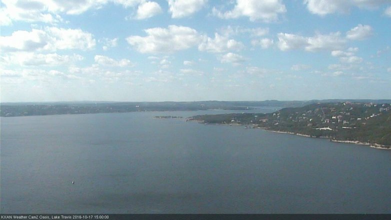 Lake Travis webcam, October 17, 2016 2:10 PM CT