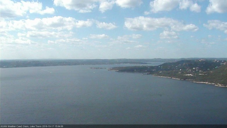 Lake Travis webcam, October 17, 2016 2:30 PM CT