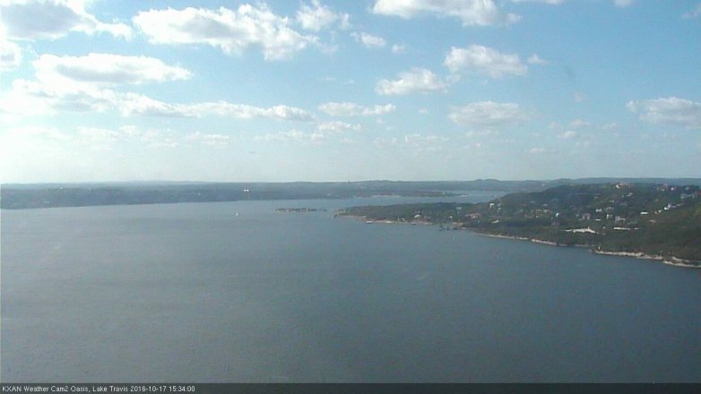 Lake Travis webcam, October 17, 2016 2:45 PM CT