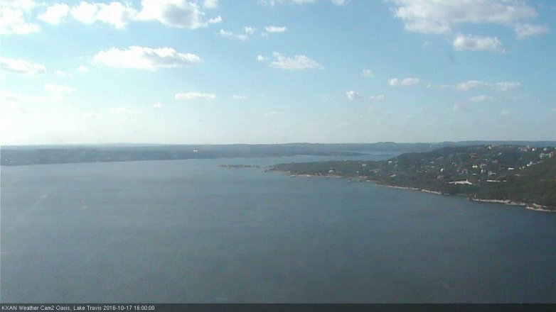 Lake Travis webcam, October 17, 2016 3:10 PM CT