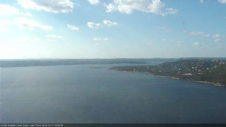 Lake Travis webcam, October 17, 2016 3:25 PM CT