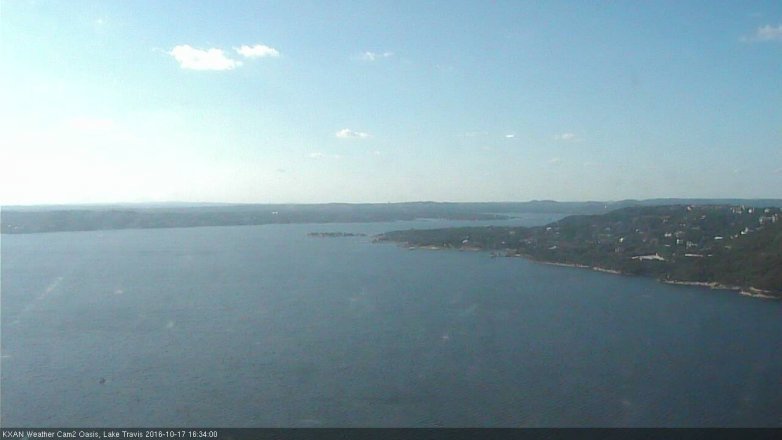 Lake Travis webcam, October 17, 2016 3:45 PM CT