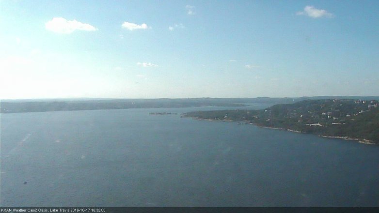 Lake Travis webcam, October 17, 2016 3:55 PM CT