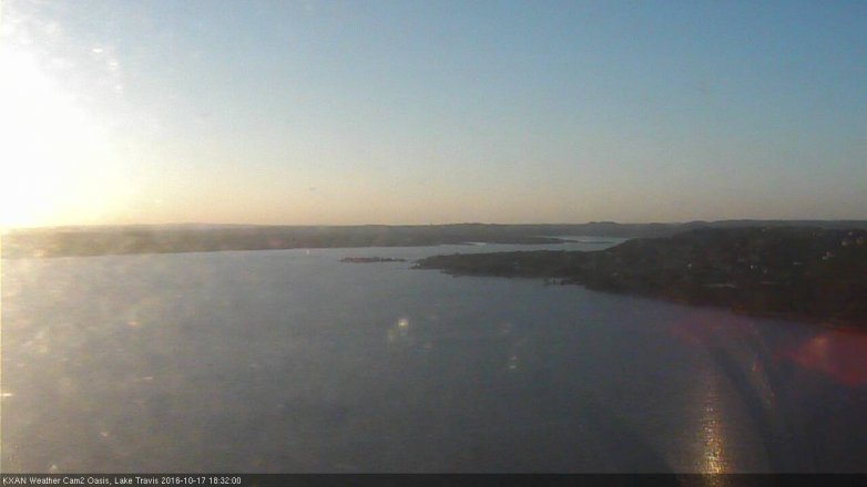 Lake Travis webcam, October 17, 2016 5:50 PM CT