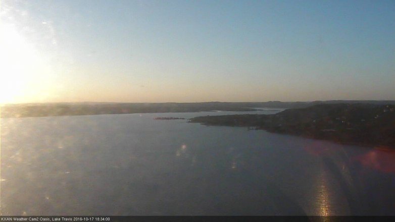 Lake Travis webcam, October 17, 2016 6:05 PM CT