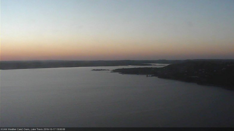 Lake Travis webcam, October 17, 2016 6:20 PM CT