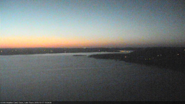 Lake Travis webcam, October 17, 2016 7:00 PM CT