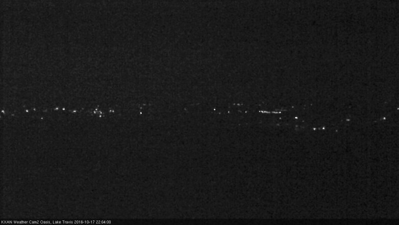 Lake Travis webcam, October 17, 2016 9:10 PM CT