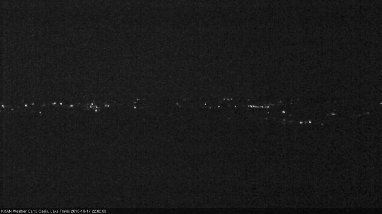 Lake Travis webcam, October 17, 2016 9:20 PM CT