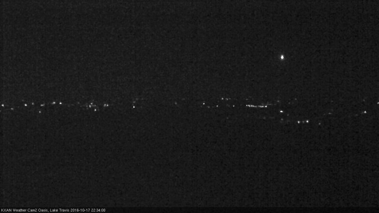 Lake Travis webcam, October 17, 2016 9:50 PM CT