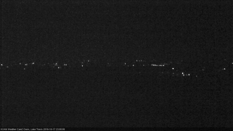 Lake Travis webcam, October 17, 2016 10:30 PM CT