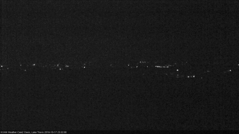 Lake Travis webcam, October 17, 2016 10:45 PM CT