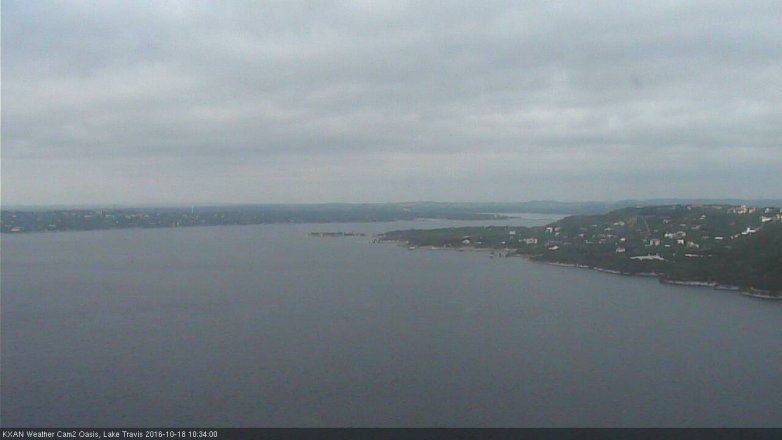 Lake Travis webcam, October 18, 2016 9:45 AM CT