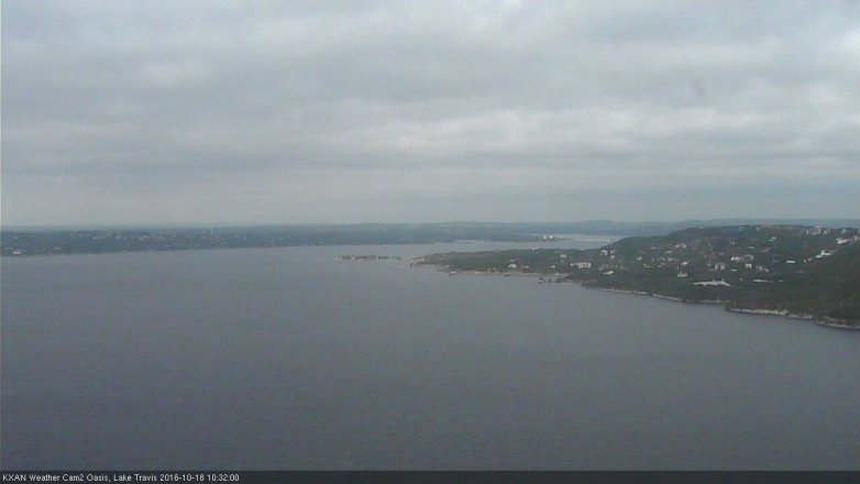 Lake Travis webcam, October 18, 2016 9:55 AM CT