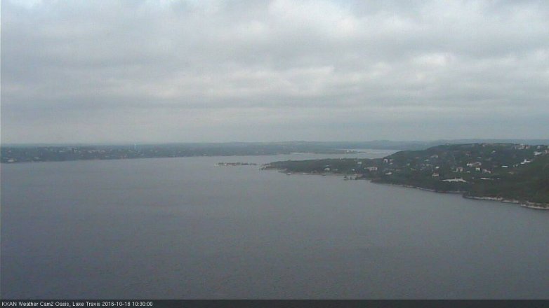 Lake Travis webcam, October 18, 2016 10:00 AM CT