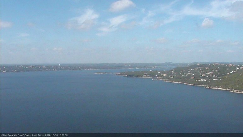 Lake Travis webcam, October 18, 2016 11:30 AM CT