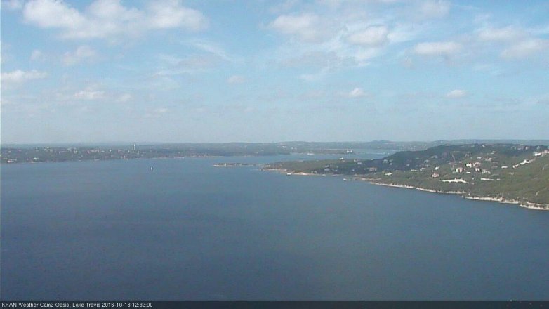 Lake Travis webcam, October 18, 2016 11:40 AM CT