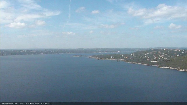 Lake Travis webcam, October 18, 2016 12:20 PM CT