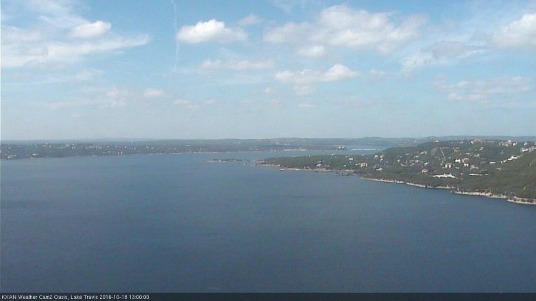 Lake Travis webcam, October 18, 2016 12:30 PM CT