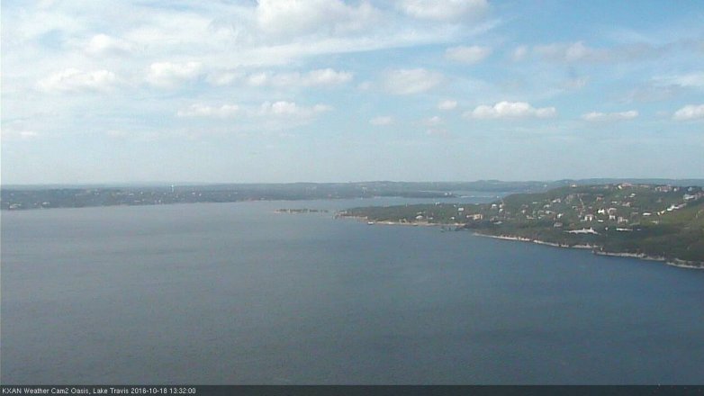 Lake Travis webcam, October 18, 2016 12:55 PM CT