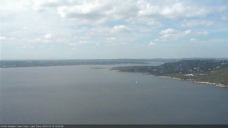 Lake Travis webcam, October 18, 2016 1:15 PM CT